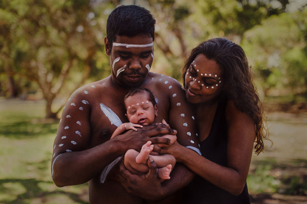 adorable aboriginal newborn art